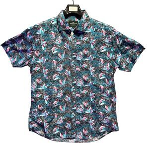 Rodd & Gunn Sports Fit Shirt XL Mens Short Sleeve Floral Cotton Button Up Floral